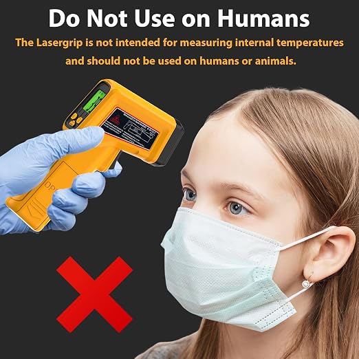 FKM Infrared Thermometer Gun Non-Contact Laser Temperature Gun,-58°F~986°F(-50°C~530°C) AdjustableEmissivity,Digital Thermometer Gun for Cooking,Oven,Griddle,Automotive,HVAC,Industrial,Not for Human