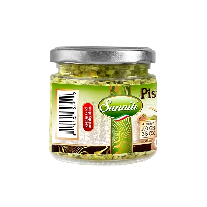 Sanniti Pistachio Crumble, 3.5 oz – Finely Crushed Italian Pistachios | Product of Italy
