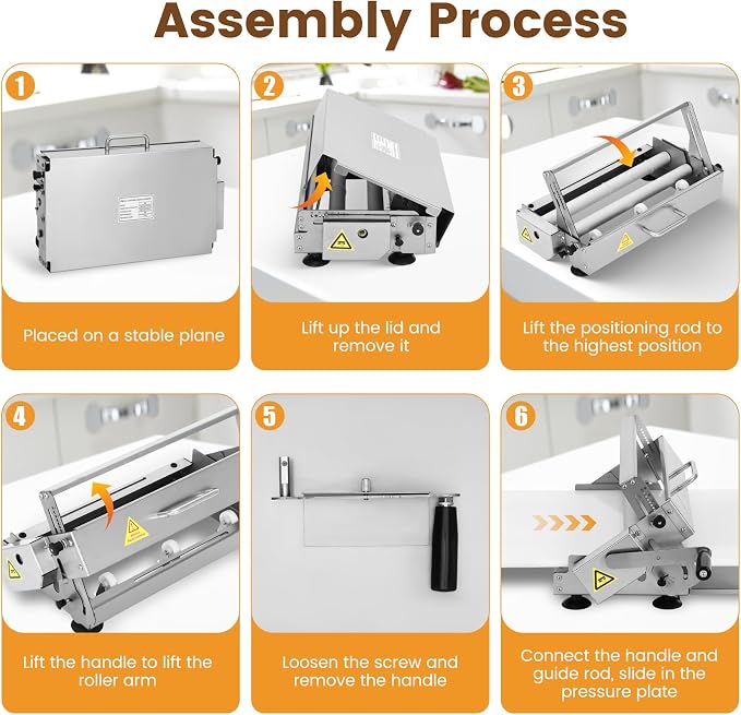 Folding Dough Sheeter 40.9"x15.5" for Bread and Pastries (2 Rolling Boards) | Manual Stainless Steel Dough Machine, Adjustable Thickness, Portable Manual Sheeter Machine
