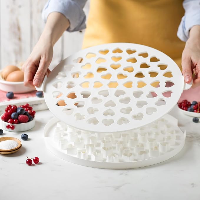 DECORA Hearts Crust Cutter, White, 30 x 30 x 3 cm