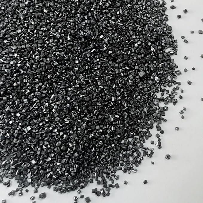 HeDeon&Rles Edible Black Sanding Sugar Crystals for Baking 120g/4.23oz Sparkling Sugar Crystals Cake Cupcake Pancake Ice Cream Top Birthday Wedding Halloween ChristmasCake Decoration