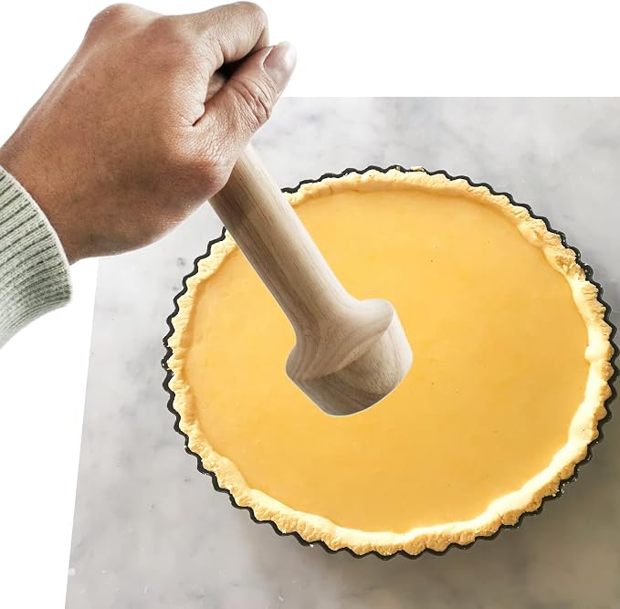 Tart Tamper Set, Wooden Molds Egg Tarts Tamper Pastry Tools for Mini Muffin Tins or Tart Pans, DIY Baking Shaping Kitchen Tool & Pastry Brush