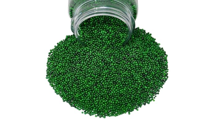 Mystic Sprinkles Solid Color Nonpareils 3.8oz Bottle (Shades of Green)