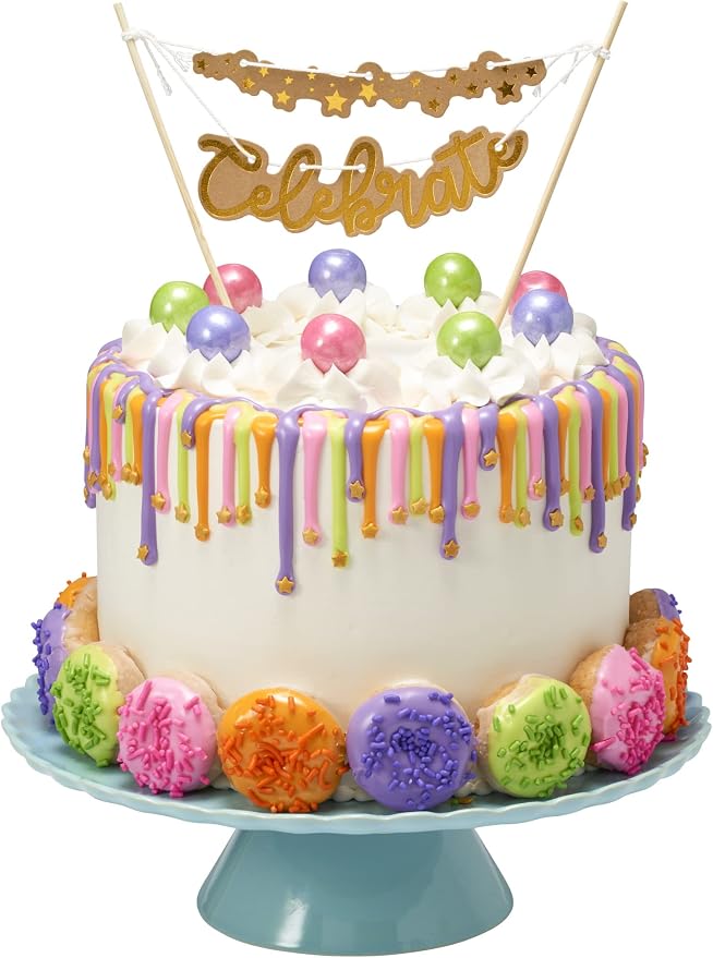 DecoPac Gold Stars Quins, Edible Cupcake Sprinkles, Sugar Cake Decorations - 18.5 ounce
