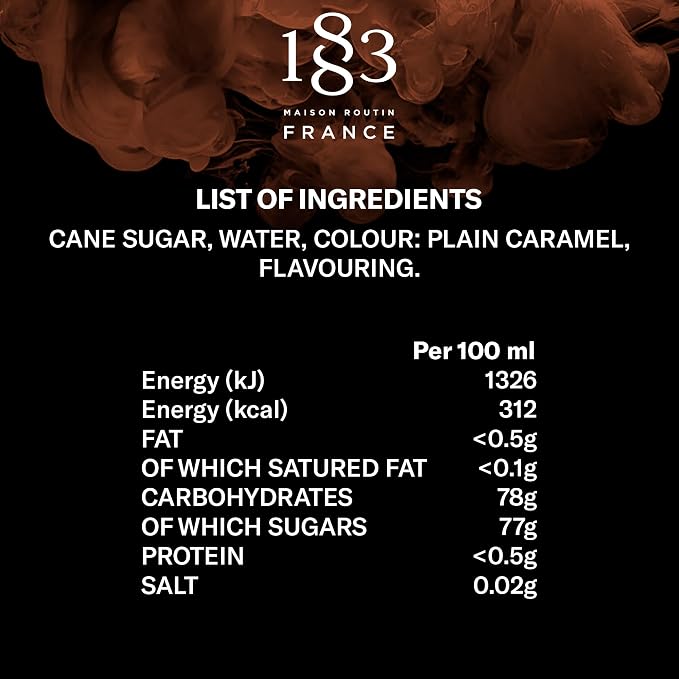 1883 Cookies & Cream Syrup for Coffee, Lattes & Drinks, Made in France, 1 Liter Glass Bottle
