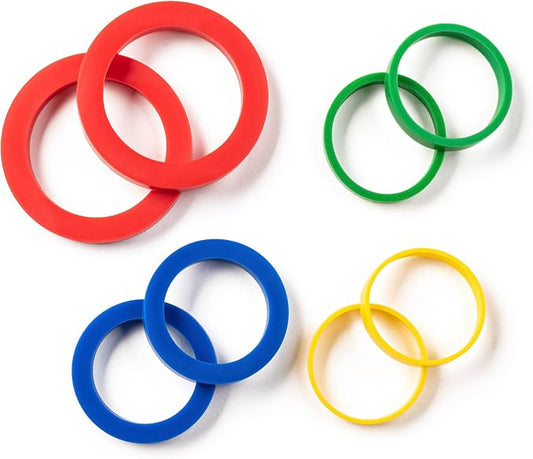 Mrs. Anderson’s Baking Rolling Pin Rings, Non-Stick Silicone, Set of 4 Ring Depths
