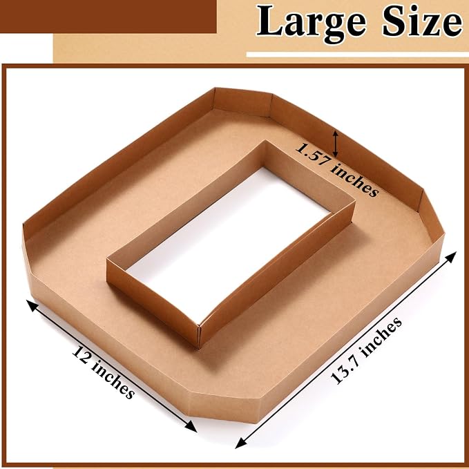 SiliFine 13.7''H Cardboard Letters Box for Charcuterie Birthday Fillable Paper Mache Candy Container Letter Box for Birthday Treats Festival Decorative (Letter O)