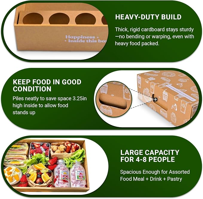 Cute Cardboard Charcuterie Boards with Lid Heavy Duty 10PK, Oil-Proof Pastry Box w/ Wax Paper, Disposable Platter Box Compostable for 4-8 People, Catering Travel Picnic Bakery TakeOut 13"x10"x4"