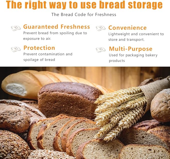 Homrelaxy 300Pcs Plastic Bread Bags for Homemade Bread and 330 Ties, 18 x 8 x 4 Inch Reusable Clear Loaf Bags, Adjustable, Perfect for Home Bakers and Bakeries