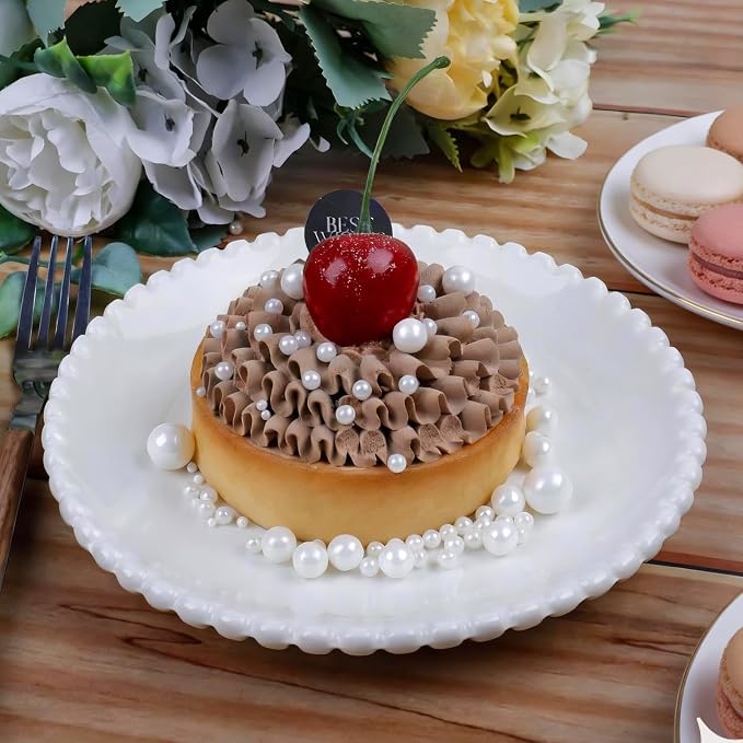 Pearl Sprinkles for Cake Decorating, 4 Sizes Edible White, Gold and Silver Pearl 130g/4.6oz, Cupcake, Ice Cream, Donuts, Macaron Toppings Supplies (2mm, 4mm, 7mm, 1cm)