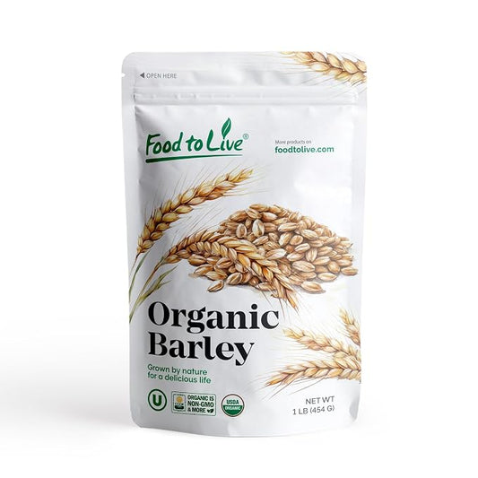 Food to Live Organic Barley Flour, 1 Pound – Non-GMO, Stone Ground from Whole Hulled Barley, Fine, Kosher, Vegan, Bulk. Rich in Fiber. Perfect for Flour Blends. Great for Baking. Product of the USA.
