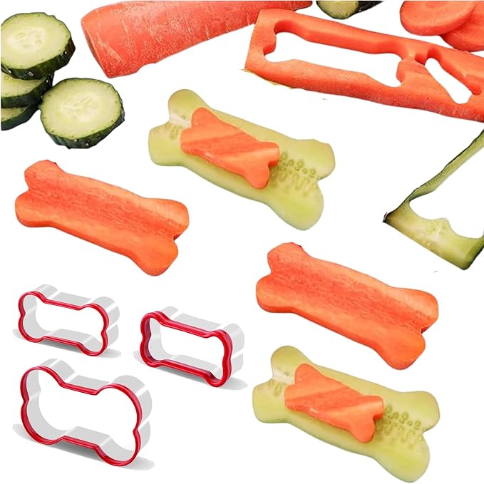 3-Piece Dog Bone Cookie Cutters Set (2.36''/3.14''/3.9'') - Coated with Soft PVC for Protection, Non-Slip Baking Tools for Dog Treats & Cookies.By ENBRWAS