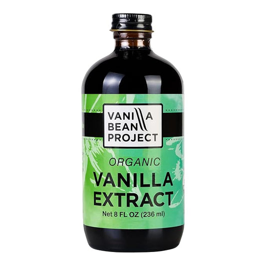 Organic Vanilla Extract | Pure Vanilla Bean Perfect For Cooking and Baking | Vanilla Bean Project | 8 Ounce