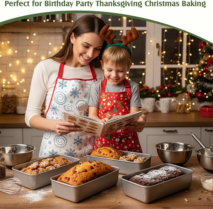 10 Pack Stainless Steel Loaf Pan Set 9 x 5 Inch Bread Baking Pans Banana Loaf Tins For Baking Cake Meatloaf Brownies Sourdough Lasagnas Dishwasher Safe