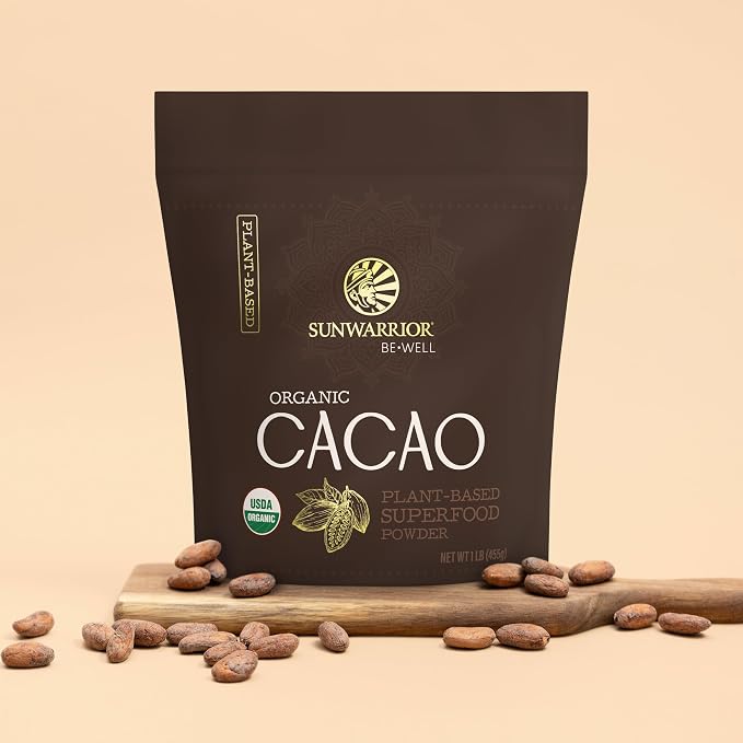 Pure Cacao Powder Organic Unsweetened & Raw | Premium USDA Organic Cacao Powder for Baking Smoothies and Hot Chocolate | Non-Alkalized No Added Sugar Non-GMO Gluten Free Vegan & Kosher (455g)