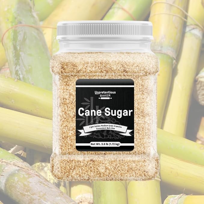 Unpretentious Cane Sugar, Variety of Uses, Sweetener, Kitchen Staple (60.8 Ounces)