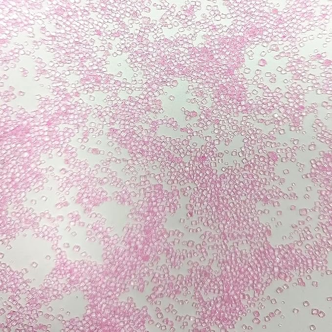 Edible Pink Sanding Sugar Sprinkles 142g/ 5.01oz Sugar Crystals for cake decorating Candy Baking Decorations Ice Cream Toppings and Cookie Decorating for Valentines Halloween Christmas
