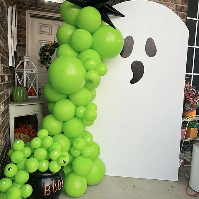 120pcs Lime Green Balloons, 18 12 10 5 inch Lime Green Balloons Different Sizes Balloon Arch for Dinosaur Baby Shower Birthday Party Decorations