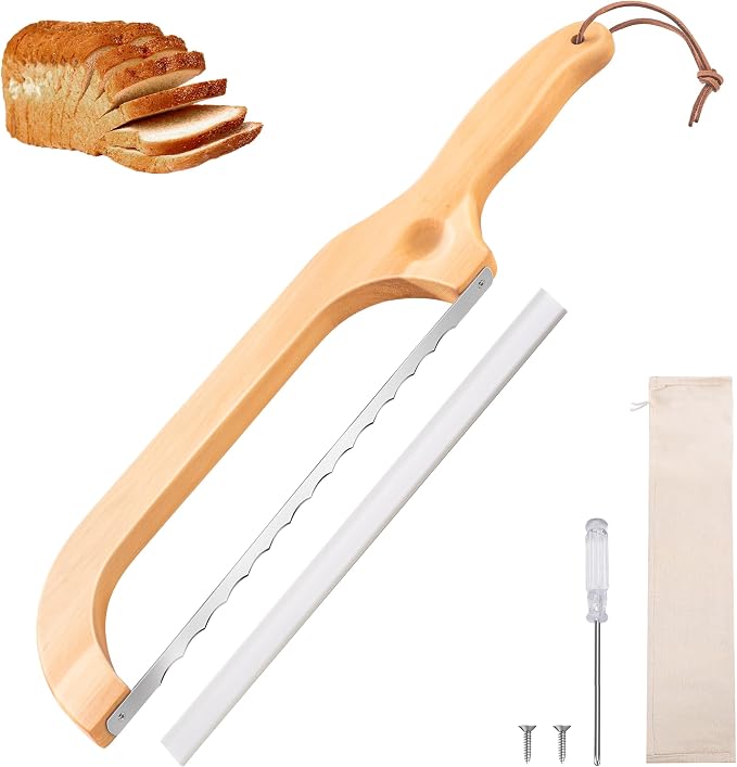 Pranski Bread Knife for Homemade Bread 14.5'' Sourdough Bread Knife, Premium Slicer for Homemade Bread, Baguettes and More Cuts Thin, Ergonomic Handler Premium Sharpness Blade