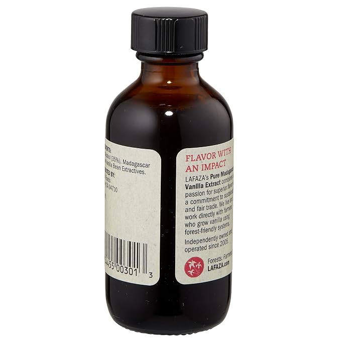 Lafaza Pure Madagascar Bourbon Vanilla Extract, All Natural (2oz)