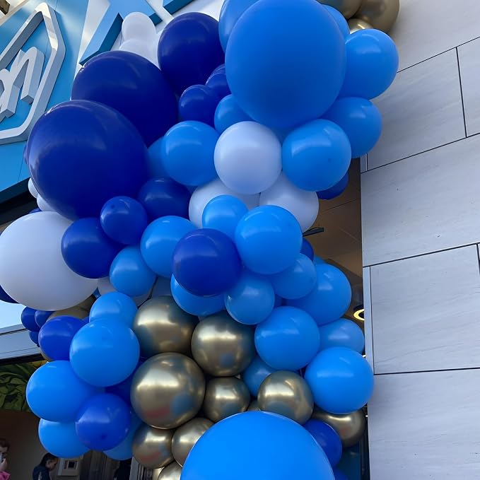 Voircoloria 110pcs Royal Blue Balloons 12inch Blue Latex Party Balloons for Graduation, Wedding, Birthday, New Year, Baby Shower, Anniversary, Baseball, Nautical Party Decorations