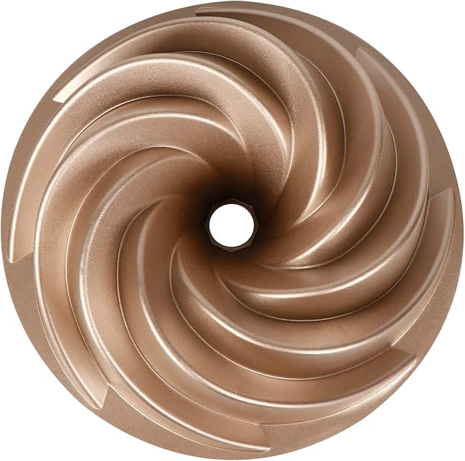 Baker's Secret Nonstick Fluted Cake Pans, Perfect for Fluted Cakes, Die Cast Aluminum Cake Pans, 2 Layers Non-stick Coating For Easy Release, Cake Pan - Cast Aluminum Collection (Marissa)