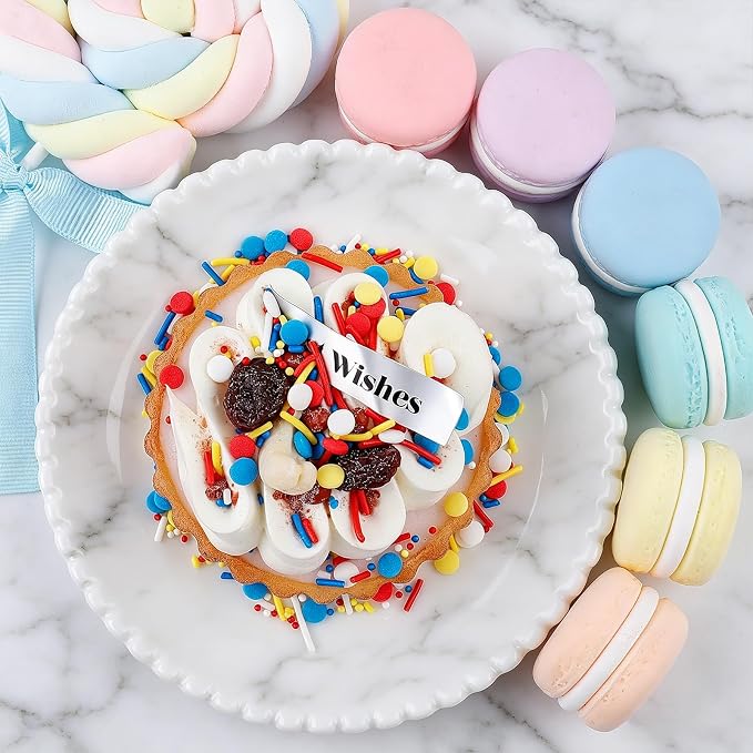 Red Blue Yellow White Sprinkles for Cake Decorating, 4.6oz Ice Cream Sprinkles 3-Mix Nonpareils Confetti Jimmies for Cupcakes Ice Cream Dessert