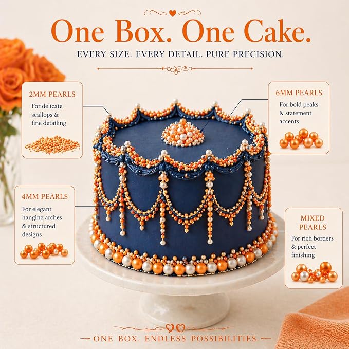 Confect Orange Sprinkles – Halloween Edible Sprinkle Mix | Assorted 5-Pack with Orange Dragees, Jimmies & Sparkling Sugar | Spooky-Night Sprinkles | Cake & Cupcake Decorating Topping | Vegan, Gluten-Free – 5 Oz
