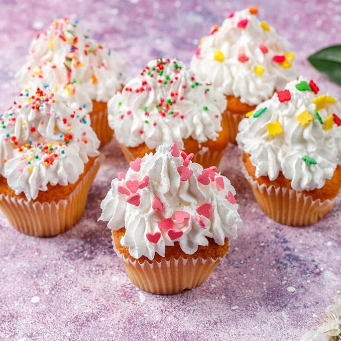 Valentines Sprinkles for Baking, Pink, Red and White Heart Sprinkles for Valentines Cake Cookies Cupcake Decorating