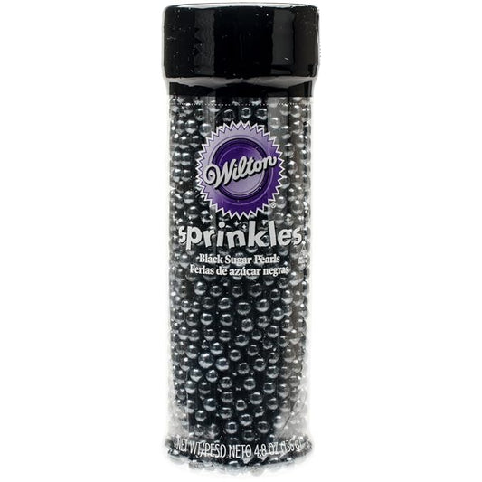 Wilton Decorating Sugar Pearls, 4.80 oz., Black