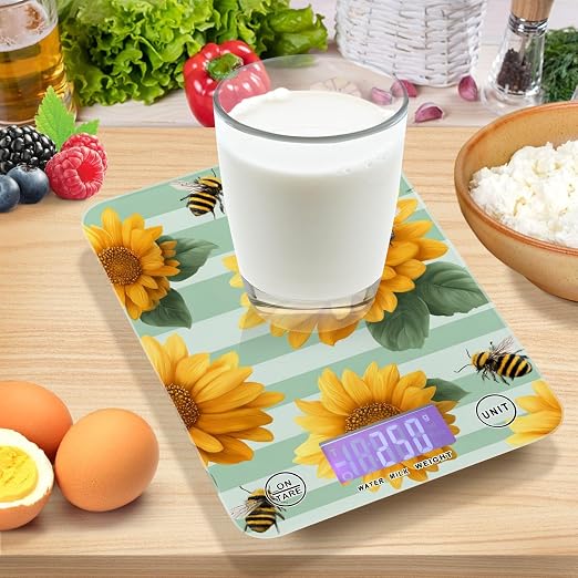 Food Scale Kitchen Scale Food Scales Digital Weight Grams and Ounces Small Electronic Food Scale for Baking Cooking Bee