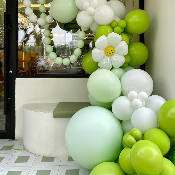 Voircoloria 105pcs Lime Green Balloons 12inch Party Latex Balloons for Boys Girls Birthday Baby Shower Gender Reveal Wedding Sunflower Party Decorations
