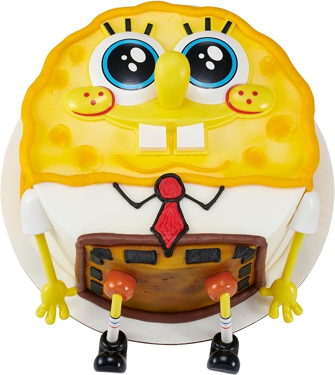 DecoSet® SpongeBob SquarePants™ Creations Cake Topper, 5-Piece Birthday Party Set with Eye-Popping Face and 2 Arms and 2 Legs