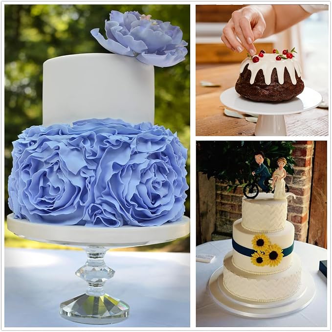 Stainless Steel Cake Scraper Metal Icing Smoother Polisher Cake Decorating Comb Cake Pastry Cutter for Cake Decorating with a Purple Handle 9 Inches
