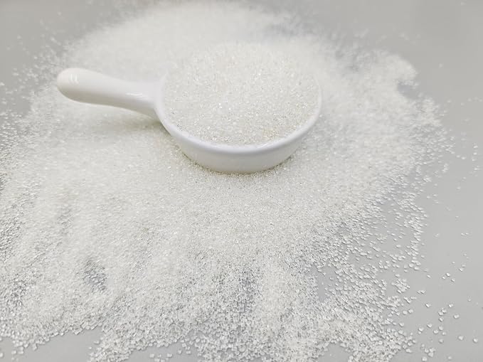 Edible 5 Ounce Medium Decorative White Sanding Sugar Sprinkles for Baking, Sparkling Crystals for Cakes, Cookies, Cupcakes, Ice Cream Topping and Rimming Sugar
