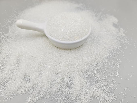 Edible 5 Ounce Medium Decorative White Sanding Sugar Sprinkles for Baking, Sparkling Crystals for Cakes, Cookies, Cupcakes, Ice Cream Topping and Rimming Sugar