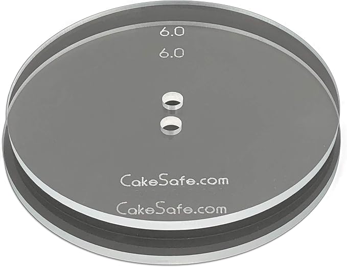 CAKESAFE – 2-6” Clear ¼” Acrylic Disks – Perfect Icing Tool to Smooth the Buttercream on Your Cakes