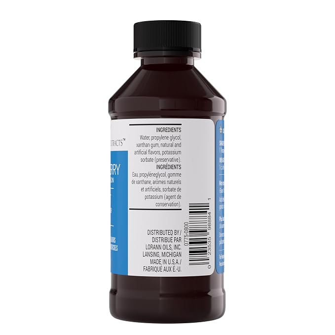 LorAnn Blueberry Emulsion, No Added Color, 4 ounce bottle
