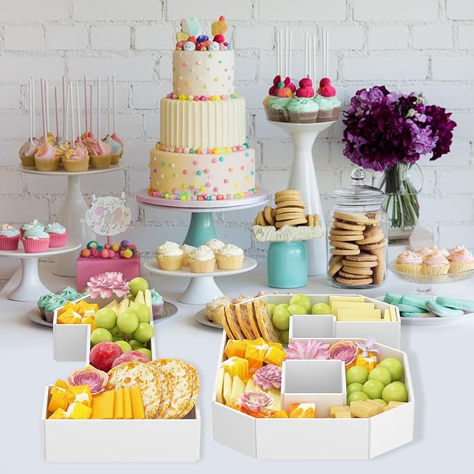 HILAVO Cardboard Number for Charcuterie, 13.7" Cardboard Number 16 Set Fillable Number for Food Paper Mache Number Boxes for Cupcake Candy Sweet 16th Birthday Anniversary Party Decorations