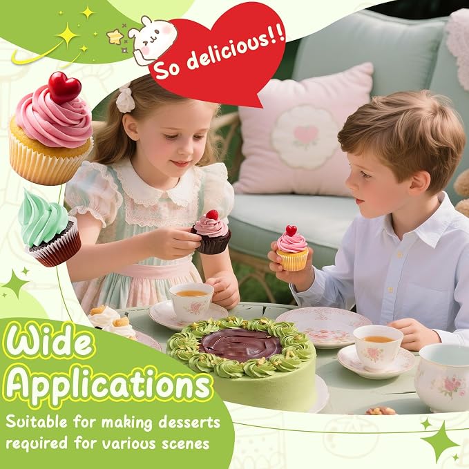 Hendiy 3pcs 2D Cake Piping Tips with 20 Piping Bags | Large Piping Nozzles, Cookie Icing, Cupcakes, Buttercream, DIY Art