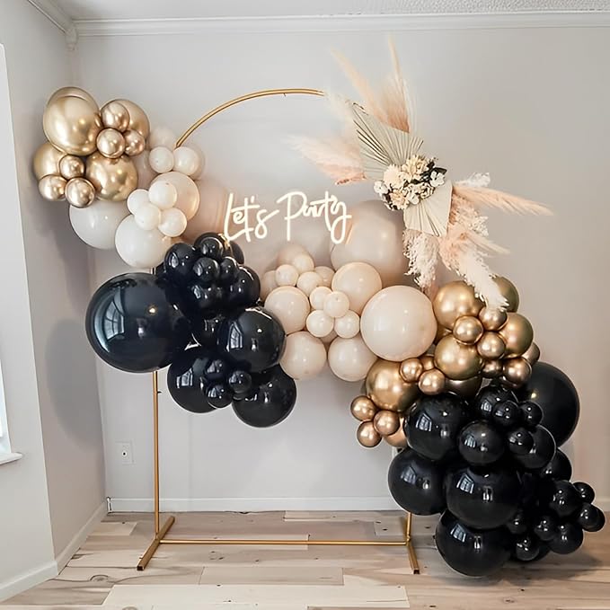 Voircoloria 90pack Black Balloons Different Size 18/12/10/5 Inch Black Balloon Garland Arch Kit for Graduation, Wedding, Birthday, New Year, Baby Shower, Anniversary, Holiday Party Decorations