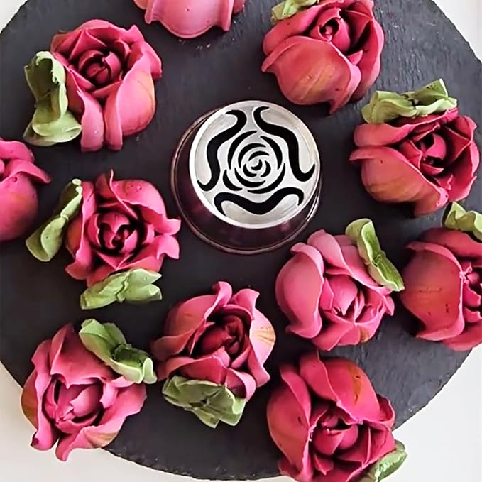 Extra Large Stainless Steel Russian Piping Tips, Floral Icing Nozzles for Cake Decorating, Pastry Cupcake Frosting & Flower Decoration, Baking Cake Decorating Supplies Kitchen Gadgets XL56