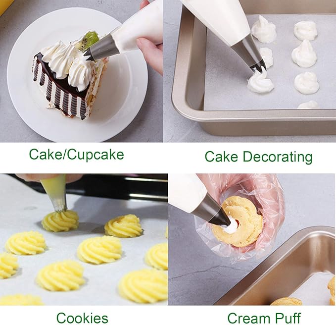 Piping Bags Disposable-100Pcs 12Inch Pastry Bags for Royal Icing and Cake Decorating-Thickened,Non-slip for all Your Frosting Piping Needs,Cakance