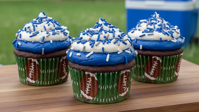 NCS Dallas Game Day Dark Blue, Silver & White Jimmies Edible Sprinkles – Cupcake, Cake & Cookie Decorations, 7 oz