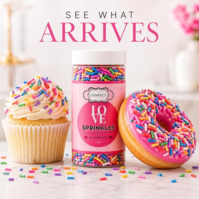 Confect Galaxy Pop Rainbow Sprinkles – Custom Blend Multicolor Jimmies – Edible Cake & Cupcake Decorating Toppings – Vegan, Gluten-Free, Nut-Free, Soy-Free, Dairy-Free, Palm Oil-Free – 4.2 Oz