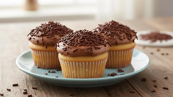 NCS Chocolate Brown Jimmies Edible Sprinkles – Cupcake, Cake & Cookie Decorations, 7 oz