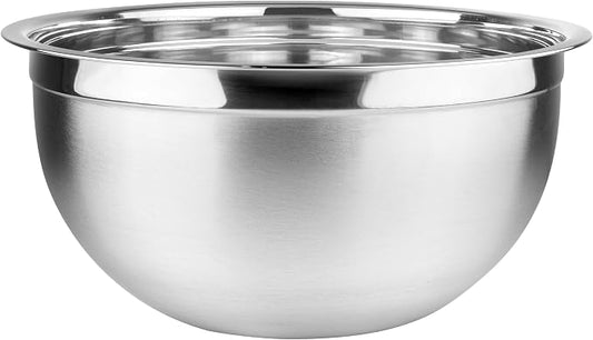 YBM HOME Heavy Duty Professional Stainless Steel Mixing Bowl – Commercial Grade Deep Prep & Serving Bowl for Baking, Cooking, Dough Mixing & Food Prep, Dishwasher Safe, 6.5 Quarts