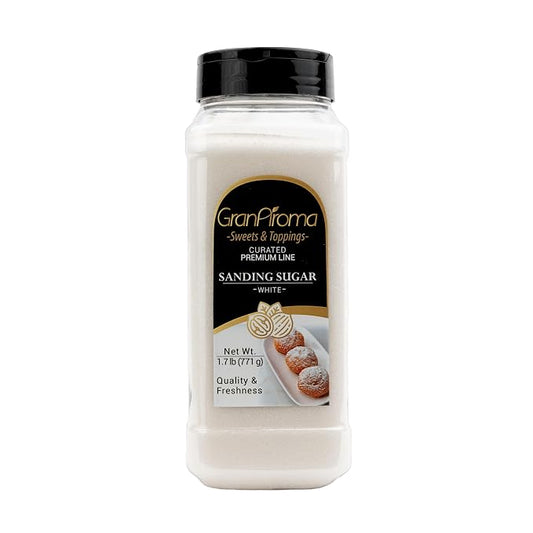 GranAroma White Sanding Sugar, Decorative, Cookies & Sweets (White)