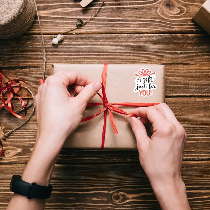 Wailozco A Gift Just for You Stickers,Mail Stickers for Small Business Package Shipping Envelopes Packing 500 Labels Per Roll ﻿