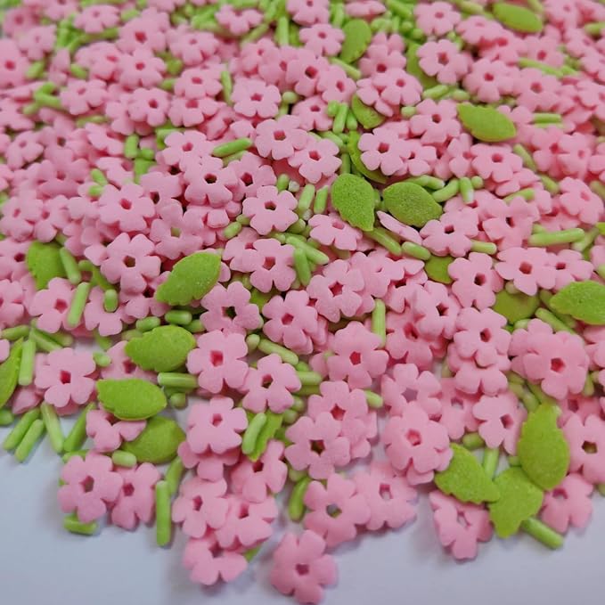 HeDeon&Rles National Cherry Blossom Festival Candy Sprinkles for Baking Edible Cake Decoration Icing Bread Pancake Cupcake Topper Wedding Birthday Christmas Halloween Supplies